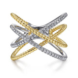 14K Yellow Gold, 14K White Gold Ring LR51630M45JJ