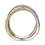 14K Yellow Gold, 14K White Gold Ring LR51630M45JJ