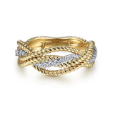 14K Yellow Gold, 14K White Gold Ring LR51732M45JJ