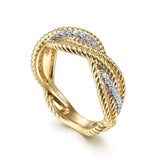 14K Yellow Gold, 14K White Gold Ring LR51732M45JJ
