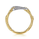 14K Yellow Gold, 14K White Gold Ring LR52196M45JJ
