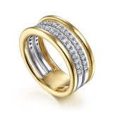 14K Yellow Gold, 14K White Gold Ring LR52033M45JJ