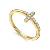 14K White Gold Ring LR50221Y45JJ