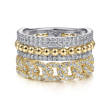 14K Yellow Gold, 14K White Gold Ring LR51517M45JJ
