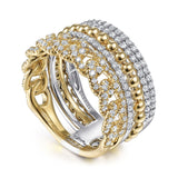 14K Yellow Gold, 14K White Gold Ring LR51517M45JJ