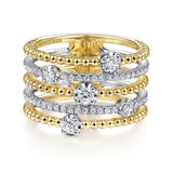 14K Yellow Gold, 14K White Gold Ring LR51662M45JJ
