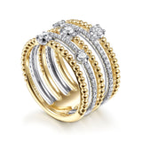 14K Yellow Gold, 14K White Gold Ring LR51662M45JJ