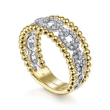14K Yellow Gold, 14K White Gold Ring LR51783M45JJ