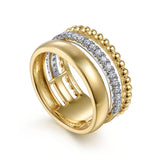 14K Yellow Gold, 14K White Gold Ring LR52203M45JJ
