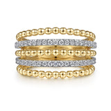 14K Yellow Gold, 14K White Gold Ring LR51667M45JJ