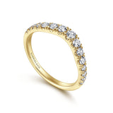 14K White Gold Wedding Band AN10958Y44JJ
