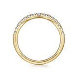 14K White Gold Wedding Band AN11013Y44JJ
