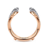 14K White Gold, 14K Rose Gold Wedding Band AN12542S-T44JJ