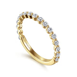 14K White Gold Wedding Band AN15747Y44JJ