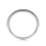 14K White Gold Wedding Band AN7650W44JJ