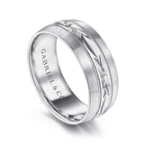 14K White Gold Wedding Band MBM0103-80W4JJJ