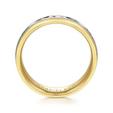 14K Yellow Gold, 14K White Gold Wedding Band MBM0119-60M4JJJ