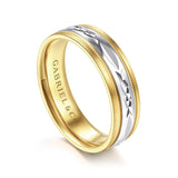 14K Yellow Gold, 14K White Gold Wedding Band MBM0119-60M4JJJ