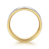 14K Yellow Gold, 14K White Gold Wedding Band MBM0129-80M4JJJ