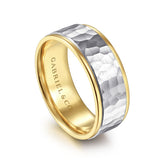 14K Yellow Gold, 14K White Gold Wedding Band MBM0129-80M4JJJ