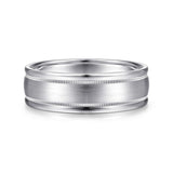 14K White Gold Wedding Band MBH0133-70W4JJJ