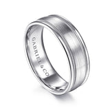 14K White Gold Wedding Band MBH0133-70W4JJJ