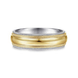14K Yellow Gold, 14K White Gold Wedding Band MBH0173-60M4JJJ