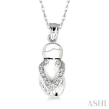 Flip Flop Diamond Fashion Pendant