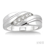 Silver Men'S Diamond Ring