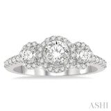 Past Present & Future Semi-Mount Diamond Engagement Ring