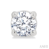 1/4 Ctw Round Cut Diamond Stud Earrings in 14K White Gold
