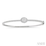 Stackable Oval Shape Lovebright Essential Diamond Bangle