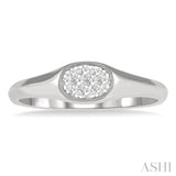 Oval Shape Lovebright Diamond Promise Ring