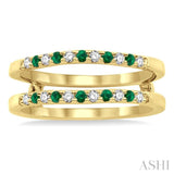 Gemstone & Diamond Insert Ring