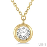 Bezel Set Diamond Necklace