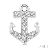 Anchor Shape Petite Diamond Fashion Earrings