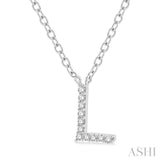 'L' Initial Diamond Pendant