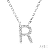 'R' Initial Diamond Pendant