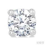 1/5 Ctw Round Cut Diamond Stud Earrings in 14K White Gold