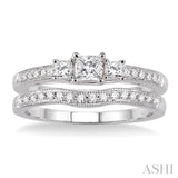 Past Present & Future Diamond Wedding Set