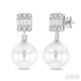 Pearl & Diamond Earrings