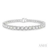 8 Ctw Round Cut Diamond Tennis Bracelet in 14K White Gold