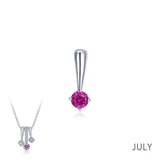 July Birthstone Love Pendant