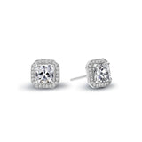 2.96 CTW Halo Stud Earrings