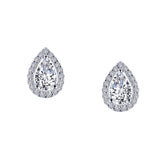 1.16 Ctw Halo Stud Earrings