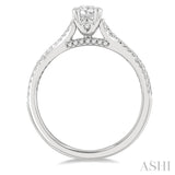 Oval Shape Semi-Mount Diamond Engagement Ring