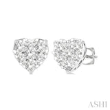 Heart Shape Lovebright Essential Diamond Stud Earrings