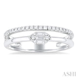 Marquise Shape Double Row Fusion Diamond Ring