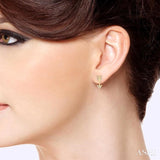 1/10 Ctw Petite Arrow Round Cut Diamond Fashion Stud Earrings in 10K Yellow Gold