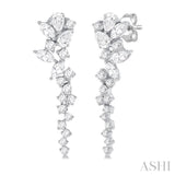 Mixed Shape Scatter Diamond Fashion Earrings